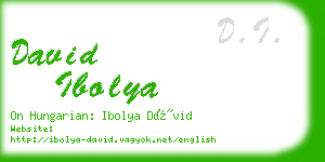 david ibolya business card